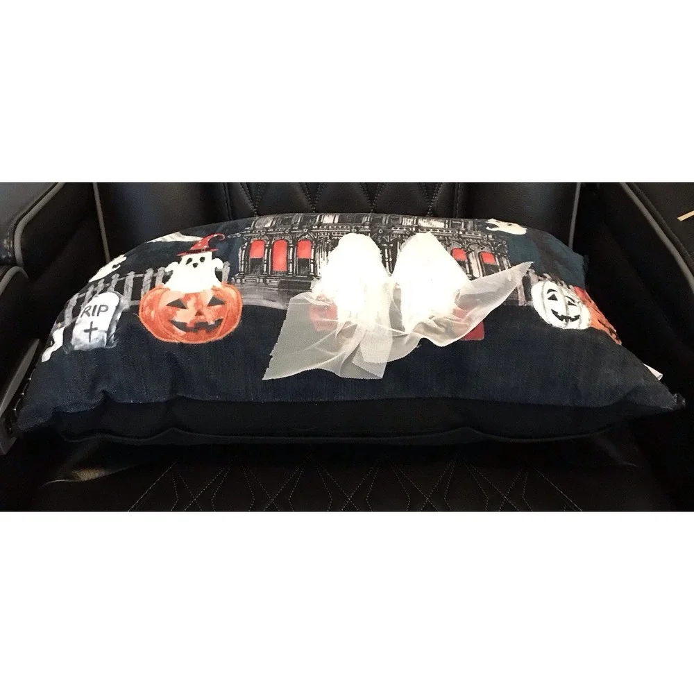 Halloween Novogratz Decorative Pillow Haunted‎ House Ghost Wedding Pumpkin 3D